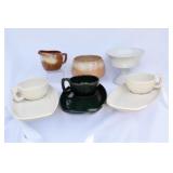 NINE PCS. FRANKOMA POTTERY