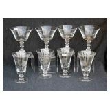EIGHT FOSTORIA ROSE STEMWARE