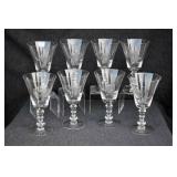 EIGHT FOSTORIA ROSE STEMWARE