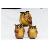 OWL CANISTER & SALT & PEPPERS