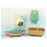 FOUR PCS MCCOY POTTERY