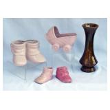 FIVE PCS. HAEGER POTTERY