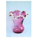 CRANBERRY VASE 6 1/2" HEIGHT