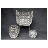THREE PCS. TIFFIN GLASS