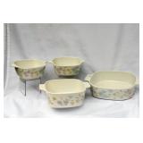 FOUR PCS. CORNING WARE