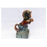 POTTERY HORSE LAMP BASE