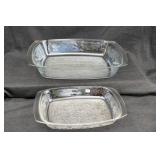 TWO GLASS BAKE PANS