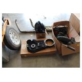 3PCS - HARLEY DAVIDSON PARTS, MATS, CHIMNEY RODS