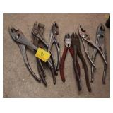 6 PLIERS, 2 WIRE CUTTING PLIERS