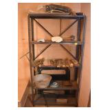 METAL SHELF W/CONTENTS