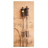 2 METAL LAWN LATERNS