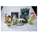 4 CHICKENS, TURTLE,ANGEL