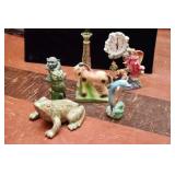 FIGURINES, OWL, HORSE, ETC