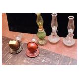 5 SMALL OIL LAMPS