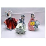 3 ROYAL DOULDON FIGURINES