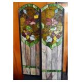 PAIR STAIN GLASS WINDOWS
