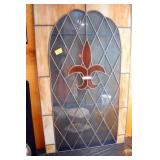 LEADED STAIN GLASS WINDOW
