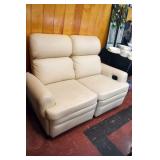 RECLINING VINYL LOVE SEATS