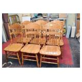 6 DOUBLE PRESS BACK CHAIRS