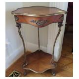 ITALIAN STYLE IRON AND WOOD OCCASSIONAL TABLE