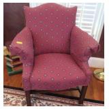 STRAIGHT LEG CHIPPENDALE STYLE ARM CHAIR - 2
