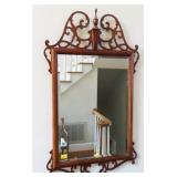 BEVELED GLASS - WOOD FRAMED WALL MIRROR WITH FILLA