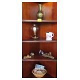 SAND DOLLARS, MINIATURE FIGURINES, BRASS CANDLE