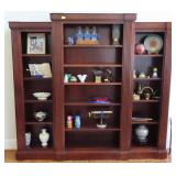 MAHOGANY 3 SECTION BOOKCASE