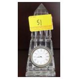 6.75" HIGH WATERFORD CRYSTAL OBOLISK QUARTZ TABLE