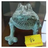 METAL FROG FIGURINE - 5.5"
