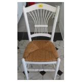 COUNTRY SIDE CHAIR W/WOVEN SEAT