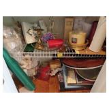 SILVERPLATE SERVING TRAYS, TORTE BOWL, CANDLES,