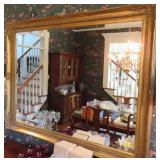 BEVELED GLASS - WOOD FRAMED WALL MIRROR