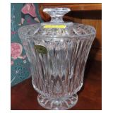 10" LEAD CRYSTAL ICE BUCKET WITH LID - POLAND
