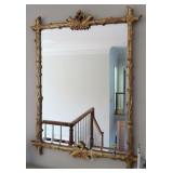 BAMBOO DESIGN BEVELED GLASS WALL MIRROR