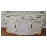 FRENCH STYLE CONSOLE WITH 3 DRAWERS AND 3 RAISED P