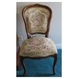 FRENCH STYLE UPHOLSTERED SIDE CHAIR