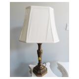 METAL TABLE LAMP WITH SHADE - WORKS