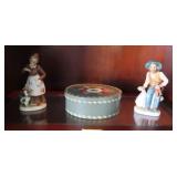 FARMER AND WIFE CERAMIC FIGURINES