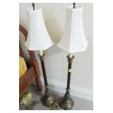 PAIR OF BUFFET STYLE LAMPS WITH SHADES