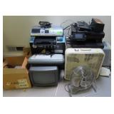 HP PHOTO SMART PRINTER, BOX FAN, SPACE HEATER,