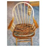 OAK WINDSOR STYLE ARM CHAIR 4 TIMES BID