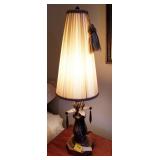 PAIR OF COMPOSITE BOUDOIR LAMP WITH SHADE