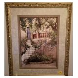 2 COURTYARD STAIR WAY PRINTS MATCHING FRAMES