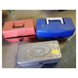 3 TACKLE BOXES AND TACKLE