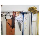 HAND SAW, BOW SAW, PLASTIC SHELF, TRAP, ETC