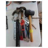 HAND TOOLS: HAMMER, ADJUSTABLE WRENCH, VISE