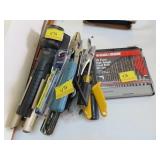 DRILL BITS, PLYERS, CLOSET MAID WORK SHOP KIT,