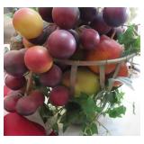 WIRE BASKET WITH ARTIFICIAL FRUIT