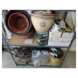 GARDENING SUPPLIES: POTS, POT STANDS, ETC